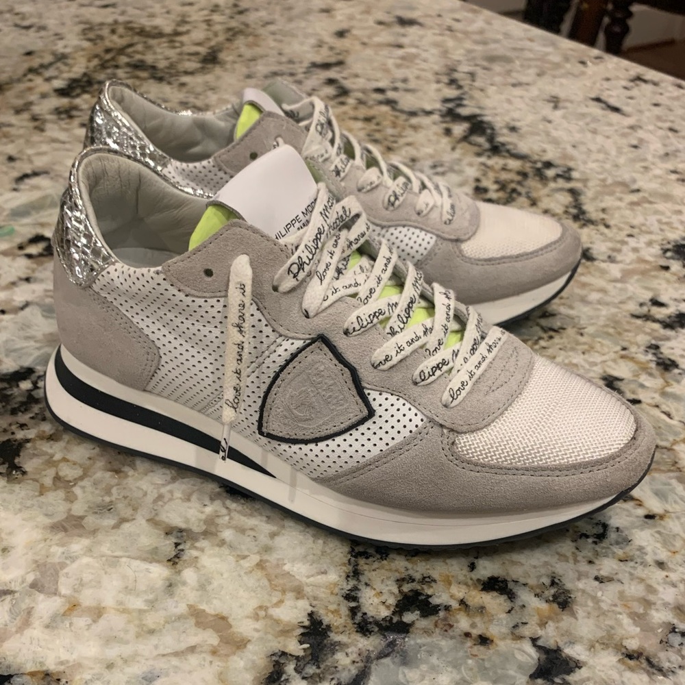 スニーカー Tropez 2.1 Low Sneakers - Philippe Model - Canvas - Silver Philippe Model Tropez 2.1 Low Sneakers - Canvas - Silver